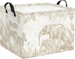 Rectangular Baby Kids Storage Basket for Home Kitchen Girls Cute Storage Bin Organizer Room Decor(Animal)