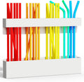 Metal Straw Holder for Cabinet Door with Magnetic and Double Sided Adhesive Tape,Reusable Tumbler Straw Organizer Storage for Refrigerator,Kitchen Accessories Container (White)
