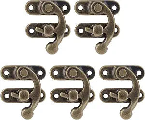 Biaungdo 5pcs Swing Bag Clasp Closure Lock Latch, Bronze Tone, Style 3
