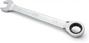 Jaeger 1/2 Inch Ratchet Combination Wrench, 90-Tooth, Chrome Vanadium, SAE