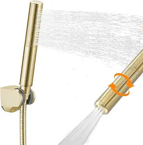 BESy Handheld Shower Head Sprayer Shower Wand Hand Shower Showerhead Gold