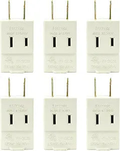 Sunlite 40844-SU 6-Pack Polarized Cube Taps, 3 Outlets, Ultra-Compact Design, Use for Electronics, Appliances, Mobile Devices, Home and Travel, Ivory Color, UL Listed