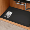 Under Sink Mat 31 X 22, Waterproof Silicone Cabinet Kitchen Liner, Black
