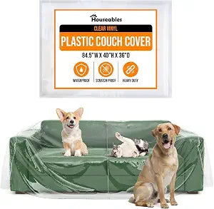 Plastic Couch Cover, Plastic Couch Covers for Pets, Cats, 84.5 x 40 x 36 in