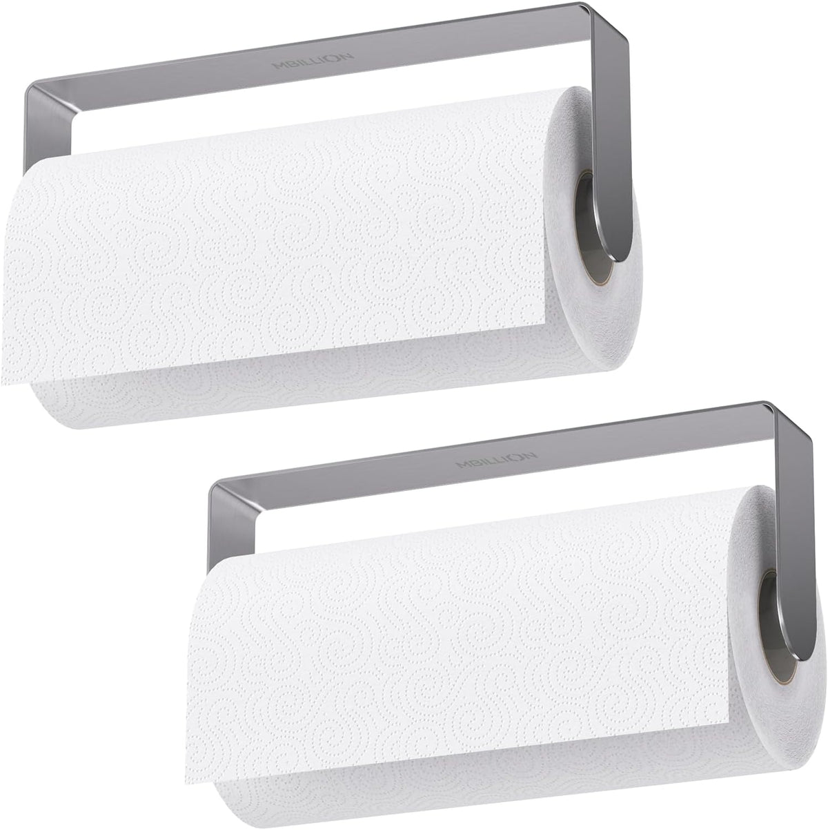 Mbillion Brushed Silver SUS304 Paper Towel Holder 2 Pack