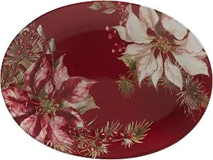 Certified International Winters Joy Oval Platter 16" x 12"