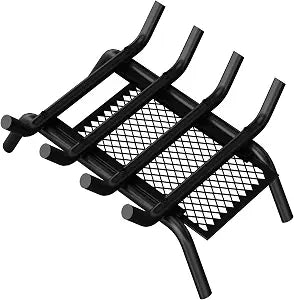 14 Inch Fireplace Grate with Removable Ember Retainer