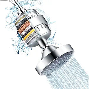 FEELSO Shower Head with Shower Filter, Filtered Shower Head for Hard Water