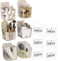 6Pack small Wall Mount Organizer, Adhesive Cabinet Door Storage Bins, Clear Makeup Container, Stackable Organizer Basket for Kitchen, Bathroom, rv, Pantry, Officeï¼ŒRefrigerator Small Items storage