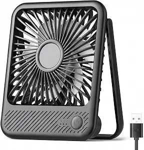 Koonie USB Desk Fan, Strong Wind Ultra Quiet Small Mini Fan, Black