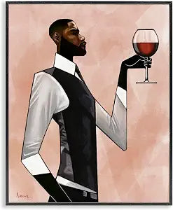 Toast Cheers Paisley Wine, 16 x 20 Inch Framed Gicle Print