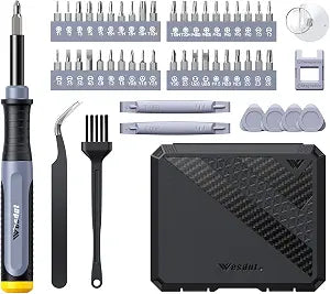 [Updated] Wesdut 52 in 1 Precision Screwdriver Set, [Super Durable] S2 Alloy Magnetic Screwdriver Repair Kit, Portable Mini Electronics Repair Tool for Phone Laptop PC Xbox Switch Watch Eyeglasses