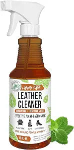 Mighty Mint Leather Cleaner and Conditioner, Plant-Based, Hydrating Spray to Clean and Protect Leather Items, Natural Peppermint Scent, 16oz
