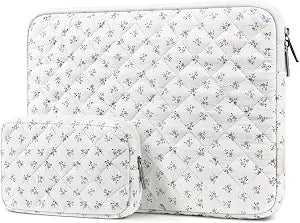 MOSISO Laptop Case 13.3 inch, 13-13.3 inch Puffy Laptop Sleeve Bag, Pink
