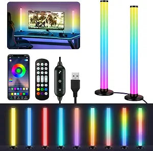 RGB Smart IC Light Bars for TV, 2 16.5-Inch Tall, One USB Powered