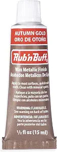 AMACO Rub n Buff Wax Metallic Finish - Rub n Buff Autumn Gold 15ml Tube - Versatile Gilding Wax for Finishing Furniture Antiquing and Restoration - Rub and Buff Colors Single Tube