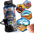 LET'S WANDER National Parks Water Bottle Bundle with 63 Stunning Stickers
