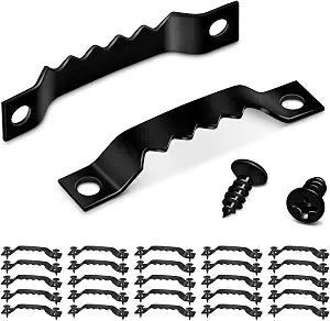100 Sets Sawtooth Picture Hangers, Picture Frame Hanging Sawtooth Hanger for Photos Canvas Wood Clock Hardware Artwork Home Decoration (Black)