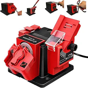 Electric Drill Bit Sharpener, 3-in-1 Universal Sharpening Station, Multifunction Electric Sharpening Machine for Drill Bit Knife Chisel Scissor