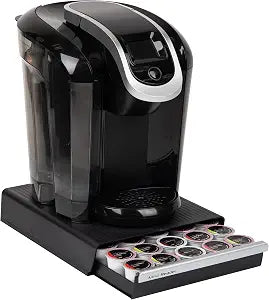 Mind Reader Single Serve Coffee Pod Drawer, 30 Pod Capacity, Countertop Organizer, 10.5"L x 12.75"W x 2.5"H, Black