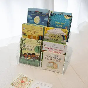 Small Kids Bookshelf, Portable Clear Book Shelf