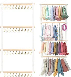 POVETIRE Headband Holder Bow Organizer for Girls, Baby Head Bands Storage