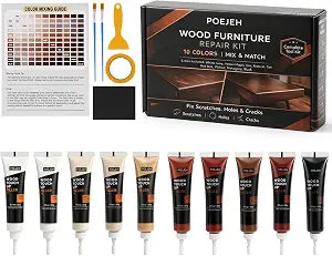 10Color Wood Filler Repair Kit, AntiCrack Furniture Restore Set