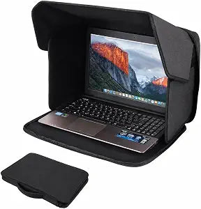 Anti-Glare Laptop Sun Shade for 14-Inch Notebook, Foldable Screen Hood for Outdoor Work