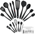 16Pcs Silicone Spatula Set Kitchen Utensils with Tongs Fish Jar Spatulas