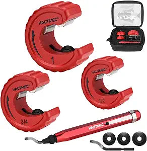 HAUTMEC Copper Tubing Cutter Set, 3 PCS Copper Pipe Cutter Tool