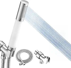 LED Handheld Shower Head, Color Changes by Temperature, Shower Head with Light, High Pressure Showerhead with 59-Inch Hose and Adjustable Holder, Easy Installation, ACC01309