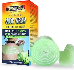 TermaBurn Wearable Aloe Wrap for Sunburn Relief: Hospital-Inspired Hydrogel After-Sun Treatment | Second-Skin Care that Cools, Soothes & Hydrates Dry, Peeling, Irritated Skin