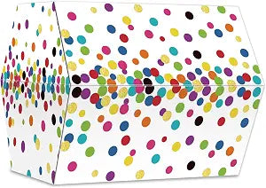 ZOIIWA Confetti Treasure Chest Box Classroom Decorations Confetti Chest Teachers Toy Prizes Awards Rewards Treasure Box for Classroom Teachers Nursery Room School Decor