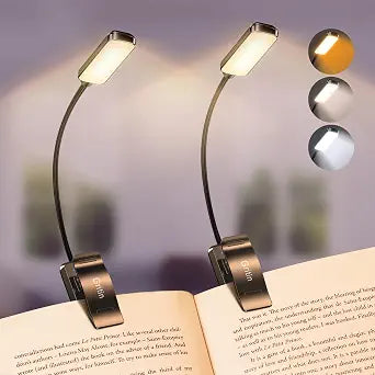 Gritin 2 Pack 9 LED Rechargeable Book Light for Reading in Bed