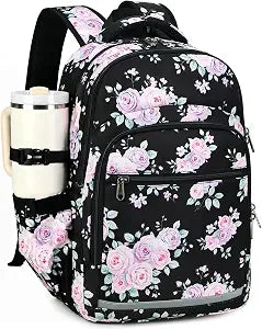 Bluboon Laptop Backpack for Women 15.6 Inch School Work Bag with Cup Holder