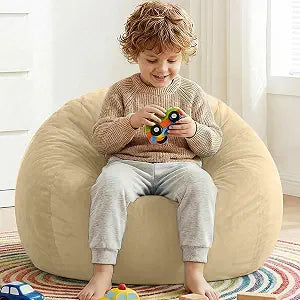 Stuffed Animal Storage Bean Bag Chair Cover, No Filler Bean Bag Cover