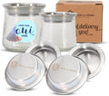 Stainless Steel Oui Yogurt Jar Lids for Regular & Petite Oui Jars- set of 4