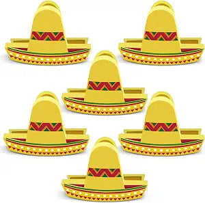 Sombrero Chip Clips, 6 Set Mini Sombrero Hats, Air Tight Seal Grip for Food Storage, Multipurpose Bread & Snack Bags