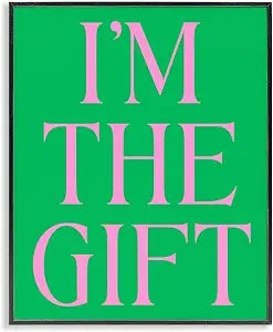 Funny Holiday Gift Affirmation Wall, 11 x 14 Inch Framed Gicle Print