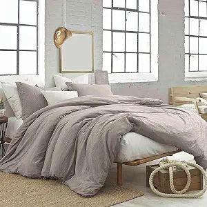 ETDIFFE Comforter Set King Size 3 Piece, Tan, 90x104 Inch