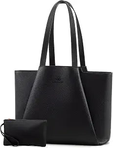 LOVEVOOK Laptop Tote Bag for Women Black