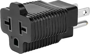 [4-in-1] 15 Amp Household AC Plug to 20 Amp T Blade Adapter, Nema 5-15P to 5-15R/5-20R, 5-15P to 6-15R, 5-15P to 6-20R,4 in 1 AC Power Outlet Converter,15A 125V to 20A 250V Converter Adapter-Black