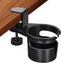 Desk Cup Holder Clamp, Anti-Spill Clip On Table Cup Holder Rotatable