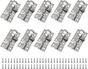 10Pcs 35mm/1.4" Barrel Bolt, Stainless Steel Security Interior Exterior Door Window Latch Sliding Lock Barrel Slide Bolt Gate Lock Hasp with Mounting Screws to Keep You Safe and Private