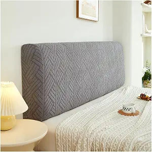 Stretch Bed Headboard Covers, Jacquard Fabric Headboard Slipcover