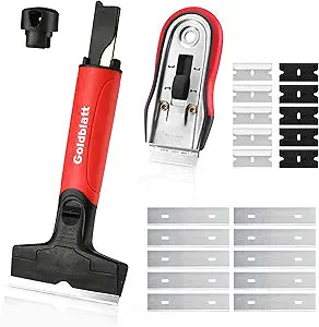 Goldblatt 2 Piece Razor Scraper Tool with 20-piece Blades, Razor Holder