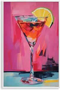 Pink Lady Cocktail Kitchen, 12 x 18 Inch Framed Gicle Print