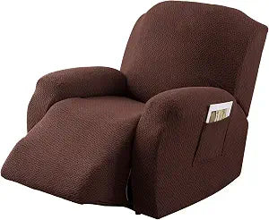 Genina Recliner Chair Cover,Stretch Armchair Covers,1 Seat,Chaocolate