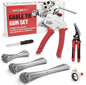 300-Piece Metal Zip Ties Tool kit with Stainless Steel Zip Ties
