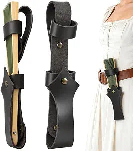 1Pcs Black Leather Fan Holster Belt Holster for 8.5 Inch Folding Hand Fans
